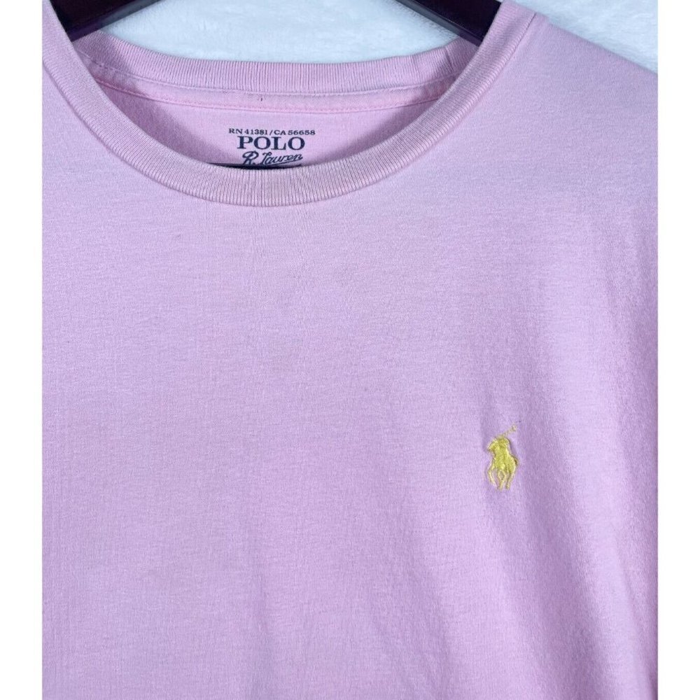 Polo Ralph Lauren Men's Classic Fit Unisex Tee Casual Yellow Pony Large SEE PICS